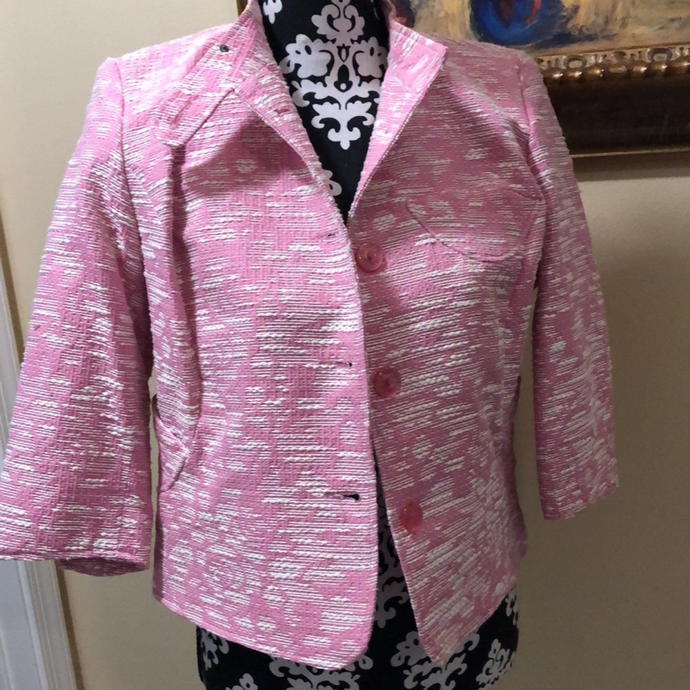 🌸 RARE View Collection Suits Floral Brocade High-neck Stunning, lined Jacket